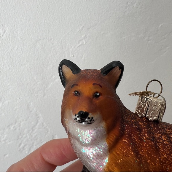 Old World Christmas OWC Red Fox Glass Christmas Ornament glitter sparkle - Picture 5 of 12